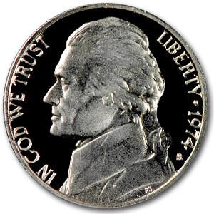 1974-S Jefferson Nickel Gem Proof 1974-S Jefferson Nickel Gem Proof